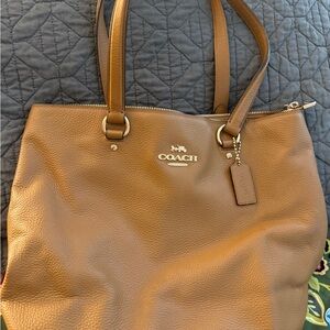 Coach Tan Leather Tote Bag